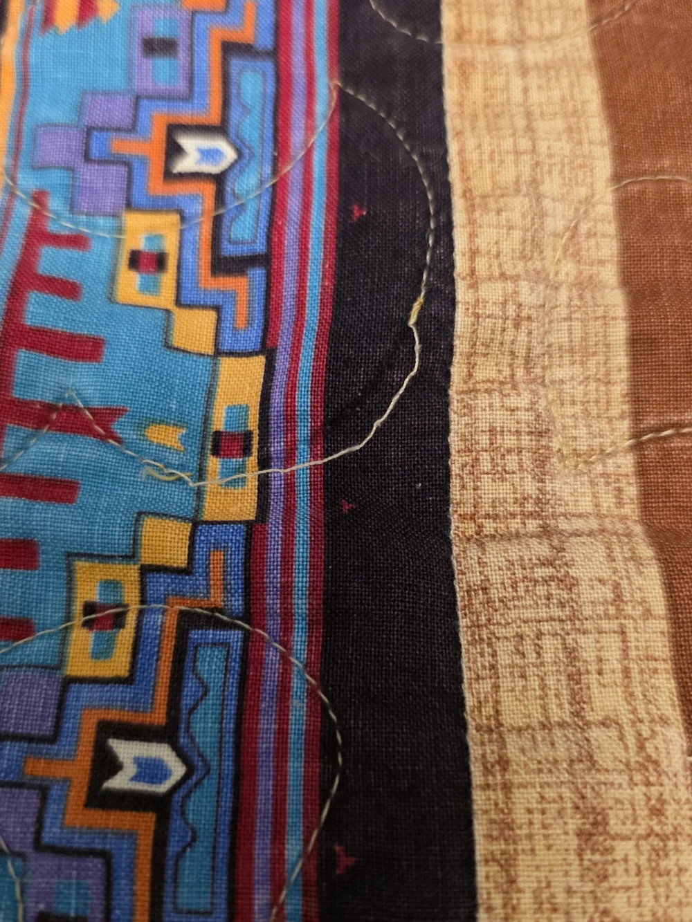 Vtg Handmade Wildlife Quilt Throw Rustic Cabin Lodge Decor, Deer Wolf Fox Animal